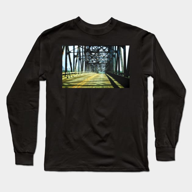 Wrought iron truss bridge Long Sleeve T-Shirt by heidiannemorris